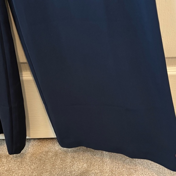Eliza J Belted Navy Jumpsuit Wide Leg Sleeveless Size 6 NWOT - Picture 9 of 14